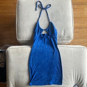 Terry cloth blue dress